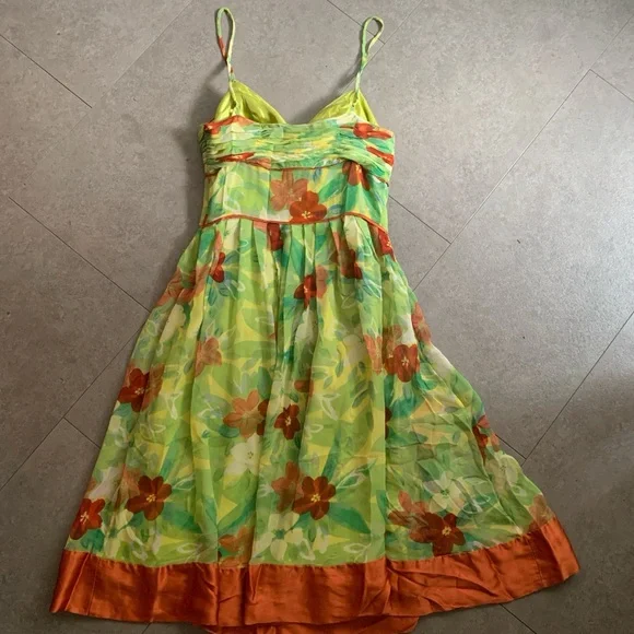 Sue Wong Silk Floral Print Dress - Picture 3 of 7